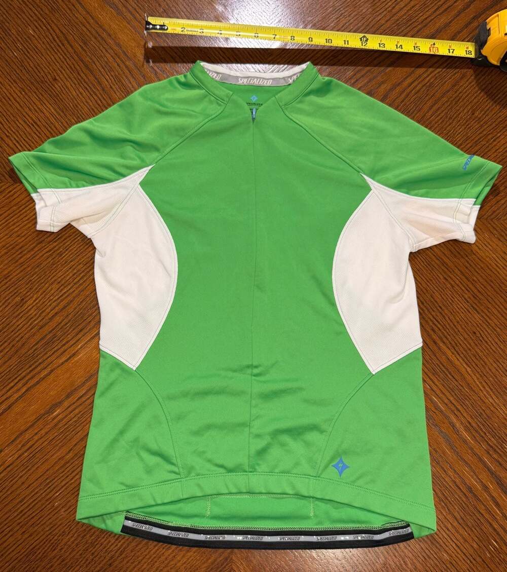 Specialized Designs for Women Cycling Jersey Green White Size Large